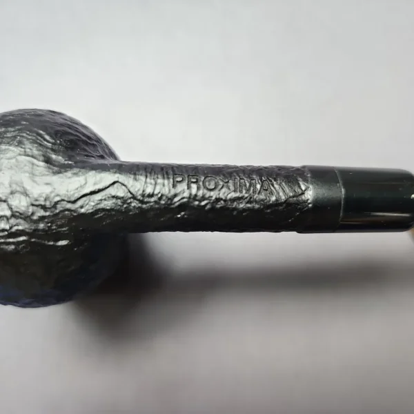 Proxima by Piero Vitale Black Sandblasted Egg Briar Pipe, New - Image 3