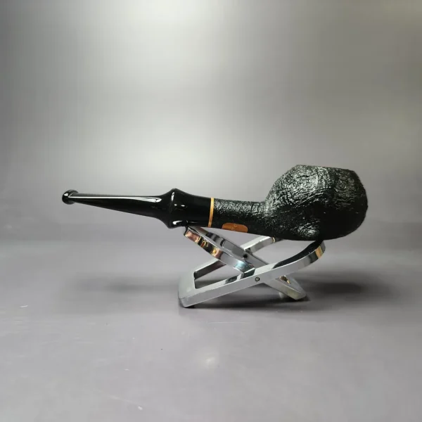Buckeye Sandblasted Squat Tomato Estate Briar Pipe, American Estates - Image 3