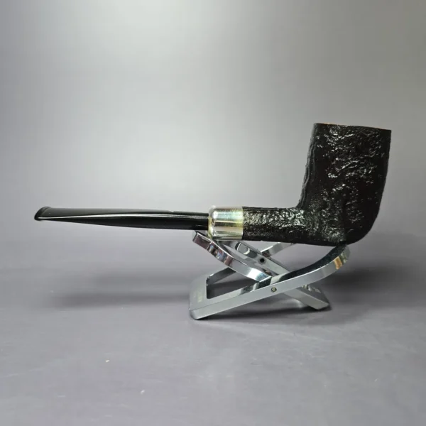 Becker & Musico 2000 Sandblasted Billiard w/ Silver Estate Briar Pipe, Italian Estates - Image 4
