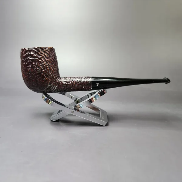Pioneer 115 Meerschaum Lined Sandblasted Billiard Estate Briar Pipe, American Estates - Image 4