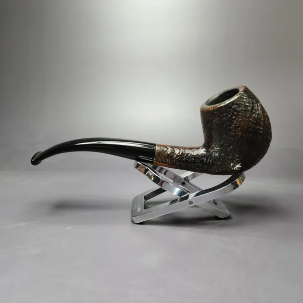 Stanwell Deluxe 83 Sandblasted Bent Billiard Estate Briar Pipe, Danish Estates - Image 4