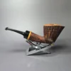 Brandon Brooks Contrast Sandblasted Dublin w/ Maple Handmade Briar Pipe, New - Image 4