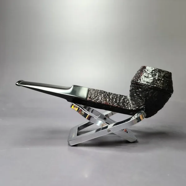 Ashton 1989 Pebble Grain Sandblasted Bulldog Estate Briar Pipe, English Estates - Image 4