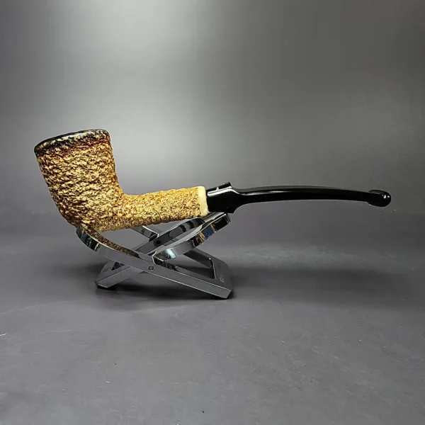 Barling Rusticated Zulu African Block Meerschaum Estate Pipe, English Estates - Image 4