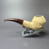 Pipe Tristan Natural Granite Bullmoose Handmade Briar Pipe, New - Image 4