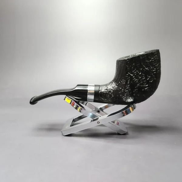 Morgan BlackJack 31 Sandblasted Panel Horn Briar Pipe, New - Image 4