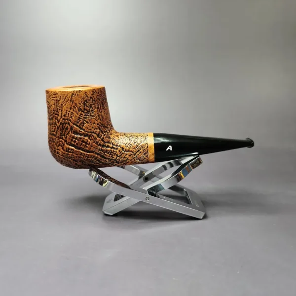 Ascorti Cool 2 Sandblasted Reverse Calabash Billiard Estate Briar Pipe, Unsmoked - Image 4