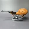 J. Mouton Tanblast Tomato w/ Ox Horn & Brass Handmade Briar Pipe, New - Image 4