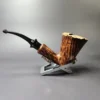 Chacom Fleur Smooth Contrast Freehand Estate Briar Pipe, Unsmoked, 9mm - Image 4
