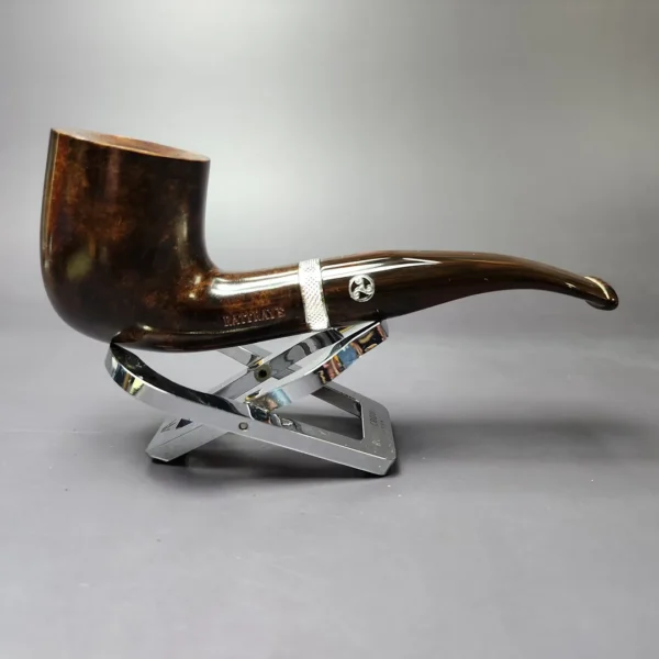 Rattray's Dark Ale 106 Smooth Bent Billiard Estate Briar Pipe, Unsmoked, 9mm - Image 4
