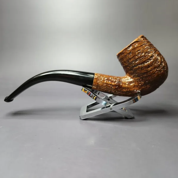 Sydney P. Ram Magnum Sandblasted Bent Billiard Estate Briar Pipe, - Image 4