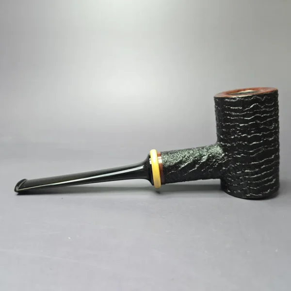 Adam Remington Partially Sandblasted Poker w/Boxwood Estate Briar Pipe, Unsmoked - Image 4