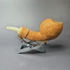 Christian Ruetz Natural Sandblasted "Broken Gaia" Handmade Briar Pipe, New - Image 4