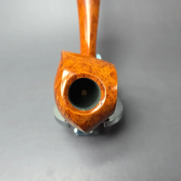 C-Pipe Smooth Long Shank Blowfish w/ Boxwood Handmade Briar Pipe, New - Image 4