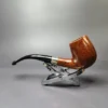 Castleford Smooth Bent Billiard w/ Silver Estate Briar Pipe, English Estates - Image 4