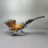 Ben Wade (Preben Holm) Golden Walnut Smooth Freehand Estate Briar Pipe, Unsmoked - Image 4