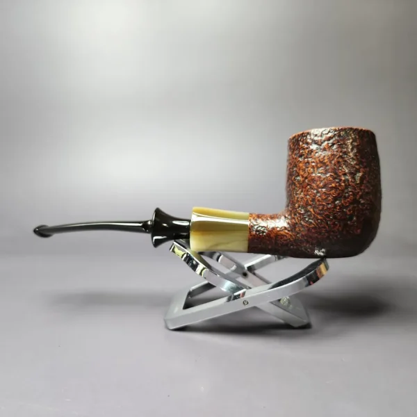 Savinelli Nonpareil 9111 Sandblasted Billiard Estate Briar Pipe, Italian Estates - Image 4