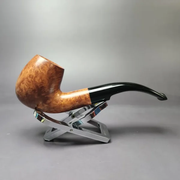 Gigi Infinity Smooth Bent Billiard Estate Briar Pipe, Unsmoked, 9mm - Image 4
