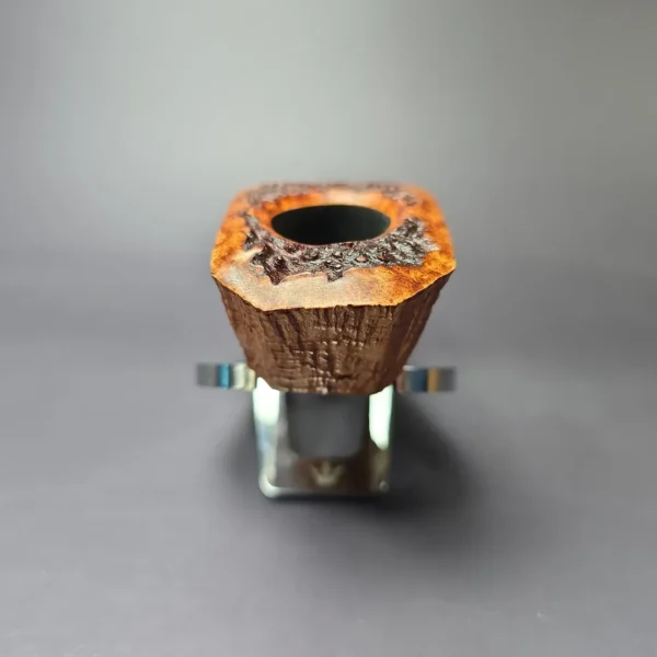 Christian Ruetz Sandblasted Squat Panel Dublin Handmade Briar Pipe, New - Image 4