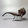 James Upshall w/ Bill Taylor Sandblasted Bent Apple Estate Briar Pipe, Unsmoked - Image 4