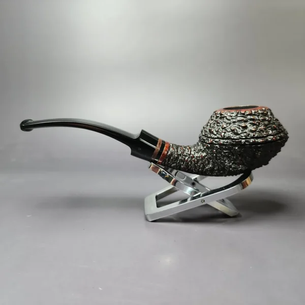 Becker (Paolo) Rusticated Squat Rhodesian Estate Briar Pipe, Italian Estates - Image 4