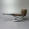 Savinelli Punto Oro 127 w/ Gold Sandblasted Billiard Estate Briar Pipe, 6mm, Unsmoked - Image 4