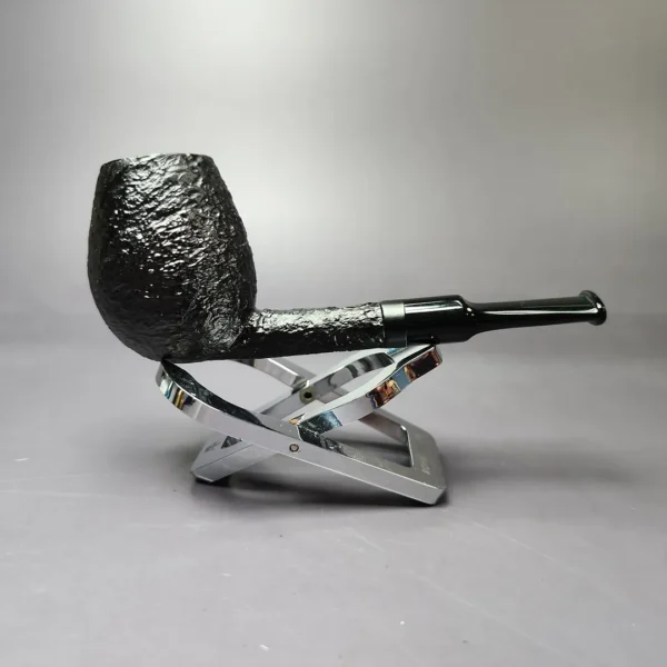 Proxima by Piero Vitale Black Sandblasted Egg Briar Pipe, New - Image 4