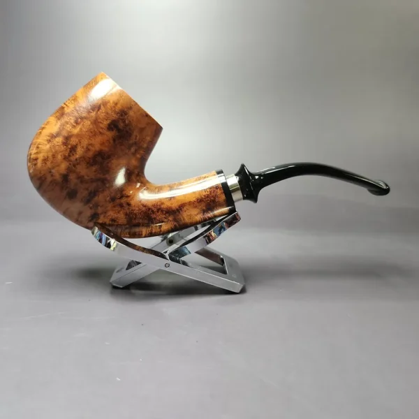 Nording A XL Smooth Bent Billiard w/ Silver Estate Briar Pipe, Unsmoked - Image 4