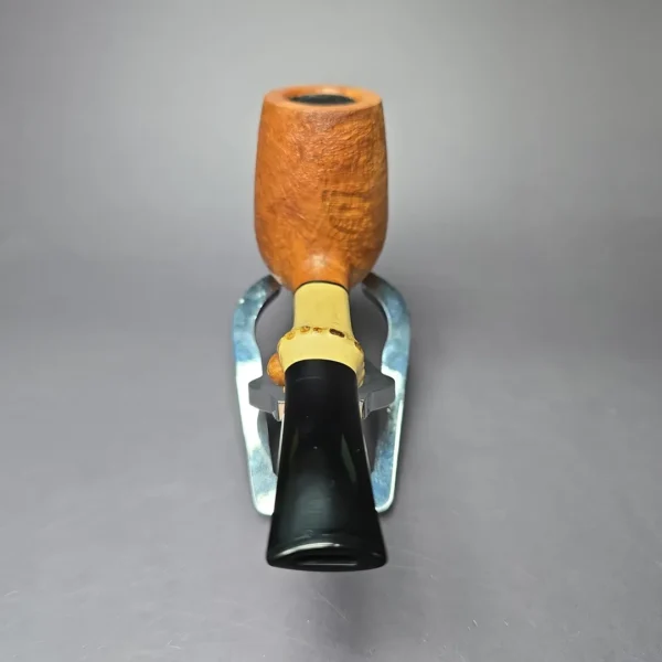 Brandon Brooks Sandblasted Bamboo Stack Handmade Briar Pipe, New - Image 5