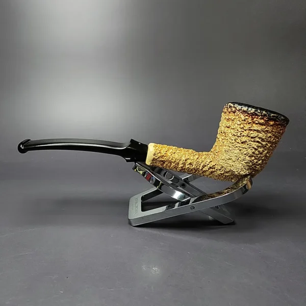 Barling Rusticated Zulu African Block Meerschaum Estate Pipe, English Estates - Image 5