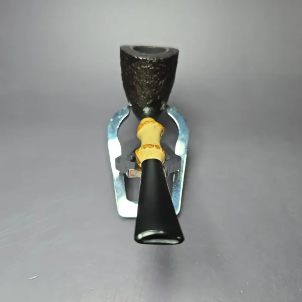 Michael Lindner 2012 D1 Sandblasted Bamboo Dublin Estate Briar Pipe, Unsmoked - Image 5
