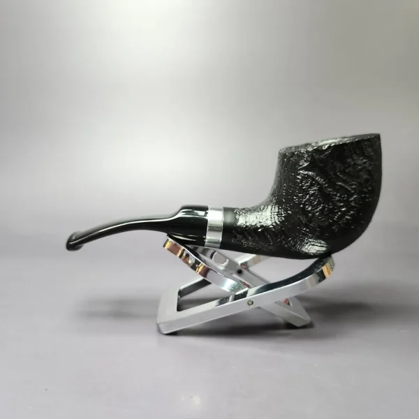 Morgan BlackJack 31 Sandblasted Panel Horn Briar Pipe, New - Image 5