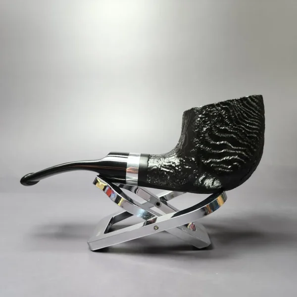 Morgan BlackJack 31 Sandblasted Panel Horn Briar Pipe, New - Image 5