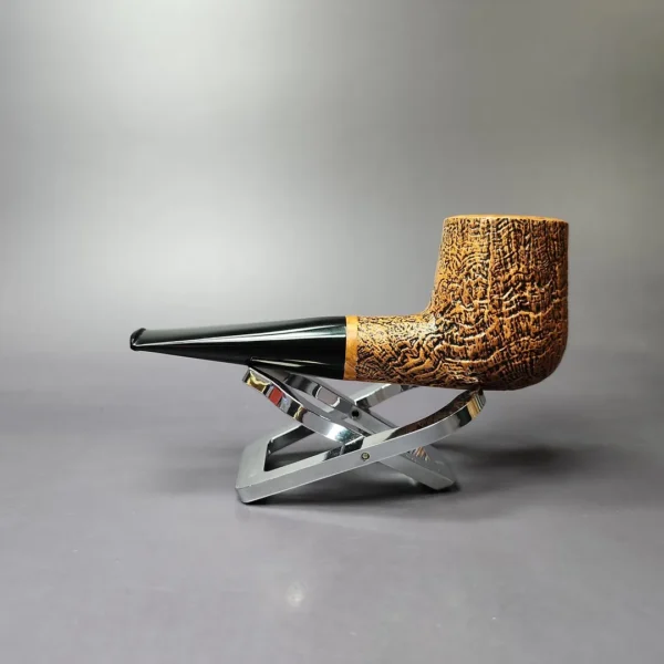 Ascorti Cool 2 Sandblasted Reverse Calabash Billiard Estate Briar Pipe, Unsmoked - Image 5
