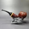HS Studio Sandblasted Wasp w/ Boxwood Estate Briar Pipe, Unsmoked - Image 5