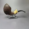 HS Studio Sandblasted Blowfish w/ Boxwood Estate Briar Pipe, Unsmoked - Image 5
