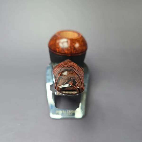 Voboril Pipes Partially Sandblasted Chubby Bulldog Estate Briar Pipe, Unsmoked - Image 5