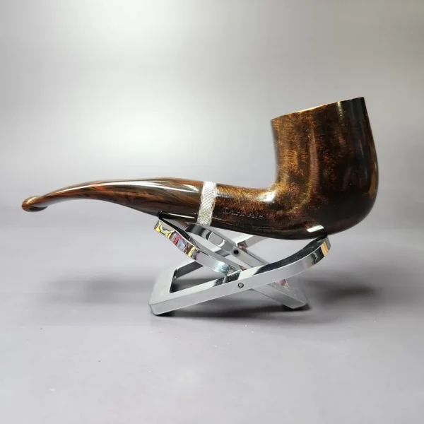 Rattray's Dark Ale 106 Smooth Bent Billiard Estate Briar Pipe, Unsmoked, 9mm - Image 5