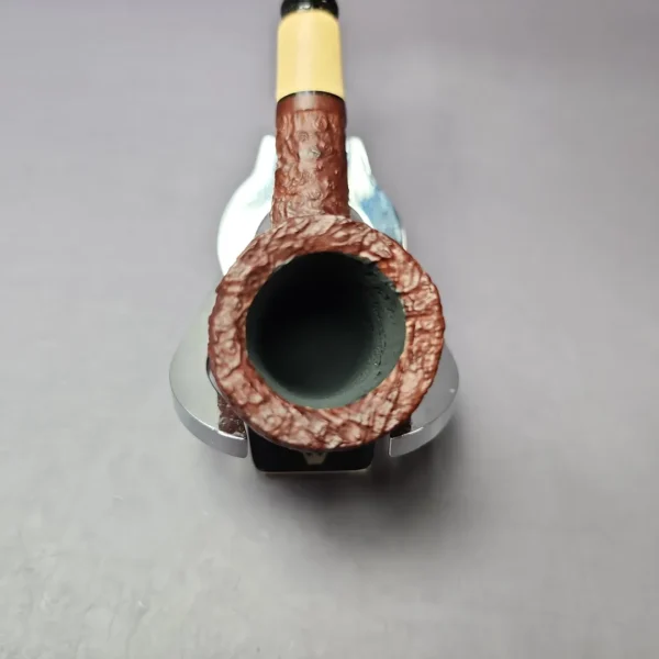 MBSD Briars by Piero Vitale Sandblasted Billiard w/ Olivewood Briar Pipe, New - Image 5