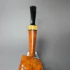 C-Pipe Smooth Long Shank Blowfish w/ Boxwood Handmade Briar Pipe, New - Image 5