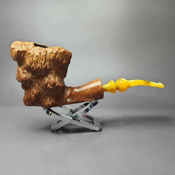 Randy Wiley XL Rusticated Freehand Estate Briar Pipe, American Estates - Image 5