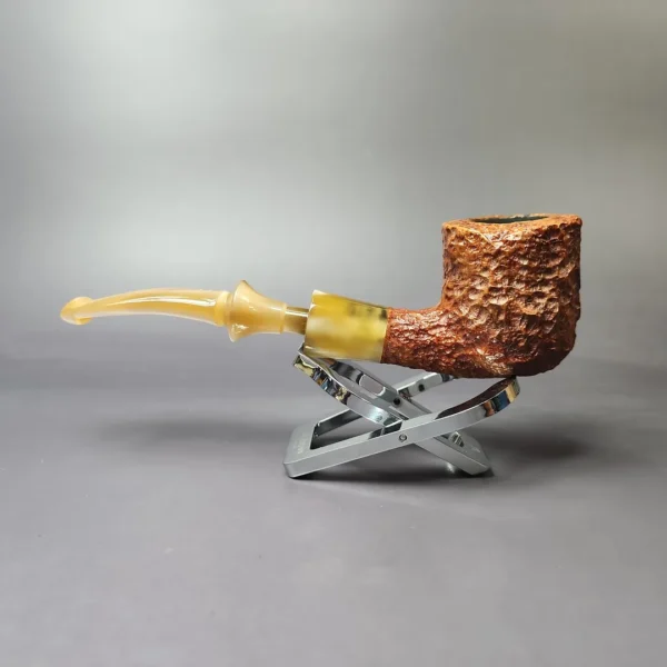 Savinelli Estella Non Pareil 9121 Rusticated Pot Estate Briar Pipe, Italian Estates - Image 5