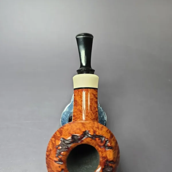 Christian Ruetz Smooth Surfing Bulldog w/ Ivorite Handmade Briar Pipe, New - Image 5