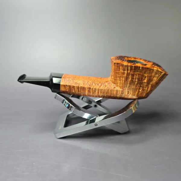 Christian Ruetz Sandblasted Squat Panel Dublin Handmade Briar Pipe, New - Image 5