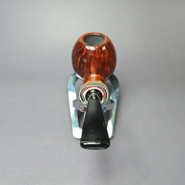 Herriot Pipes Smooth Panel Shank Apple w/ Fordite Handmade Briar Pipe, New - Image 5