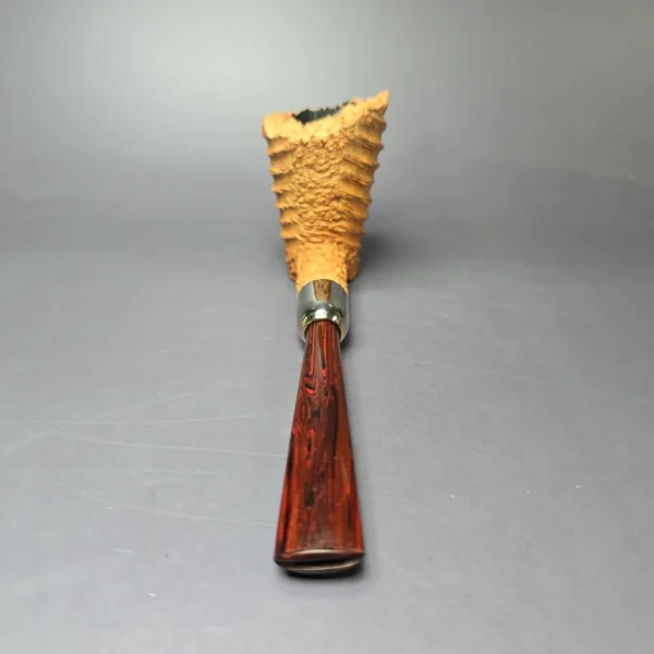Pipe Tristan Ammonite Rusticated Dublin w/ Silver Handmade Briar Pipe, New - Image 5