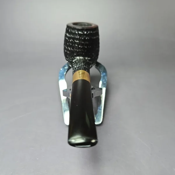 Brian Madsen Rusticated Pot w/ Brass Estate Briar Pipe, Unsmoked - Image 5