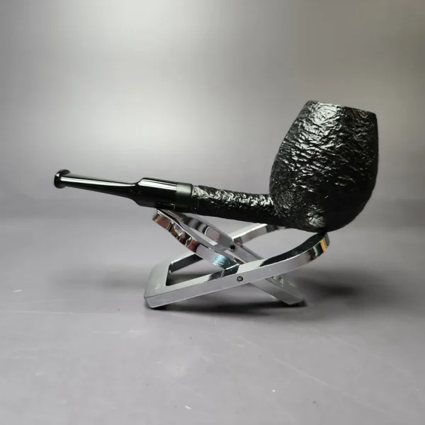 Proxima by Piero Vitale Black Sandblasted Egg Briar Pipe, New - Image 5