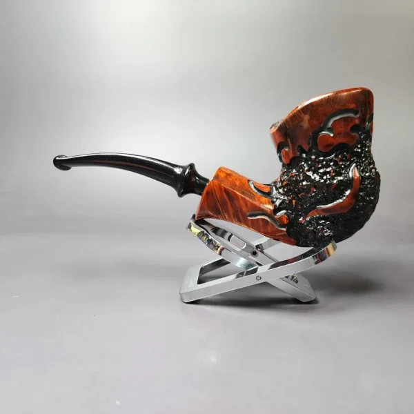 Nording Partially Rusticated Freehand Estate Briar Pipe, Unsmoked - Image 5