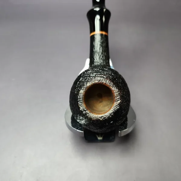 Buckeye Sandblasted Squat Tomato Estate Briar Pipe, American Estates - Image 5